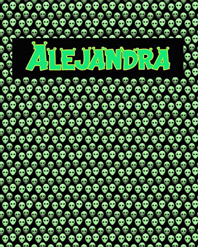 120 Page Handwriting Practice Book with Green Alien Cover Alejandra