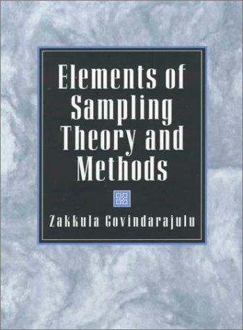 Elements of sampling theory and methods