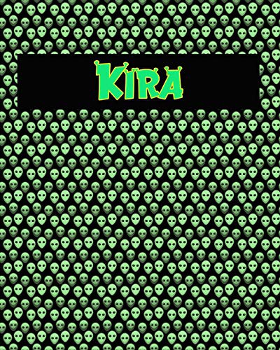 120 Page Handwriting Practice Book with Green Alien Cover Kira