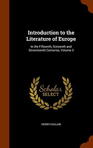 Introduction to the Literature of Europe