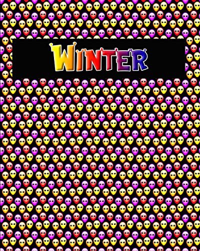 120 Page Handwriting Practice Book with Colorful Alien Cover Winter