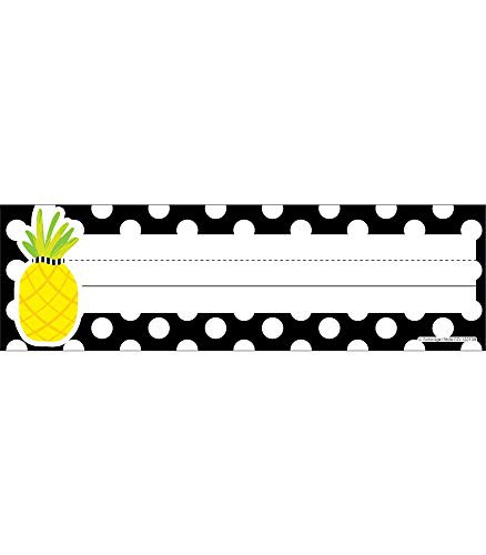 Schoolgirl Style - Simply Stylish Tropical | Polka Dot Nameplates, 36 Pack