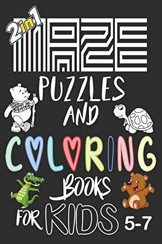 Maze And Coloring Book For Kids 5-7