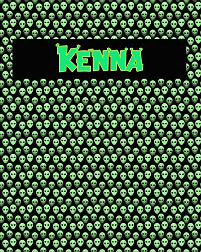 120 Page Handwriting Practice Book with Green Alien Cover Kenna