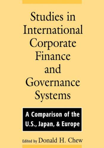 Studies in International Corporate Finance and Governance Systems