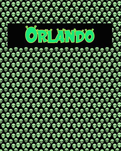 120 Page Handwriting Practice Book with Green Alien Cover Orlando