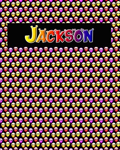 120 Page Handwriting Practice Book with Colorful Alien Cover Jackson