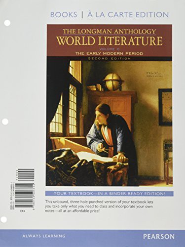 The Longman Anthology of World Literature, Volume C, Books a la Carte Edition