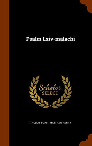 Psalm Lxiv-malachi