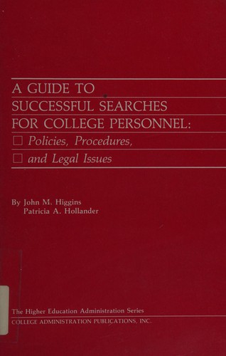 A guide to successful searches for college personnel
