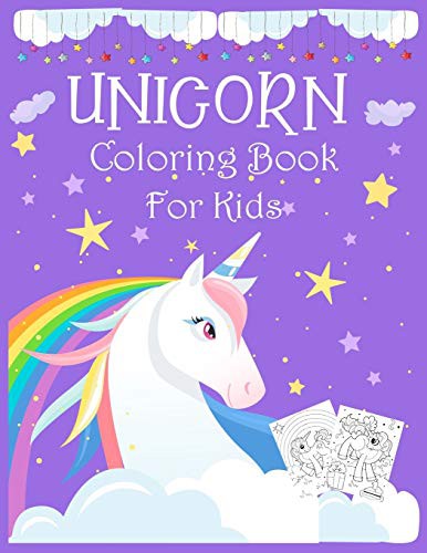 Unicorn coloring book for kids.