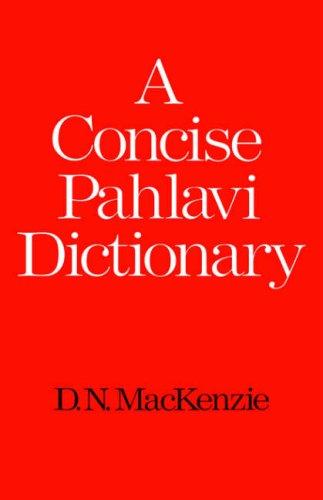 A Concise Pahlavi Dictionary (School of Oriental & African Studies)