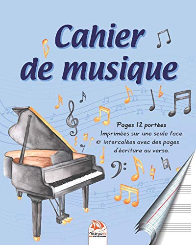 Cahier de musique 12 portées