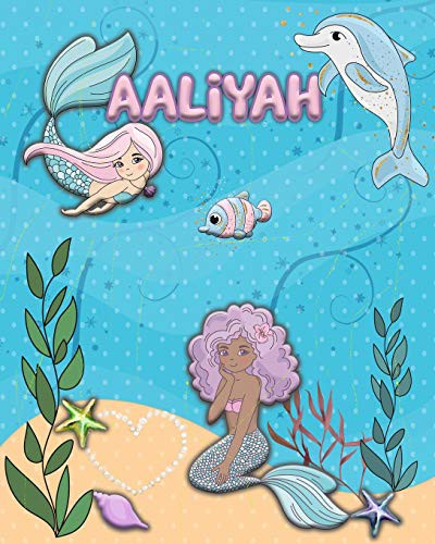Handwriting Practice 120 Page Mermaid Pals Book Aaliyah