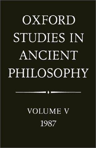 Oxford Studies in Ancient Philosophy: Volume V