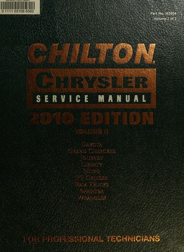 Chilton Chrysler service manual 2010