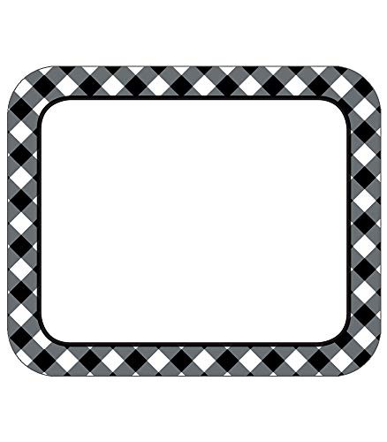 Schoolgirl Style - Woodland Whimsy | Black & White Gingham Name Tags