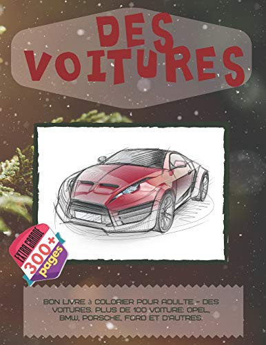 Bon livre à colorier pour adulte - Des voitures. Plus de 100 Voiture
