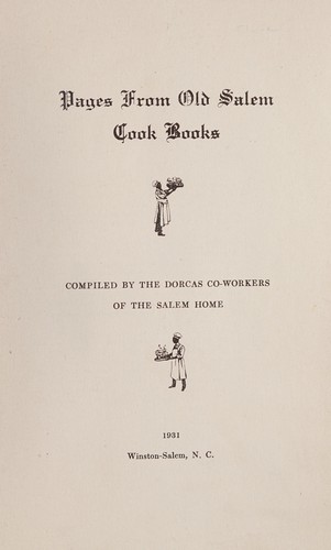 Pages from Old Salem cook books