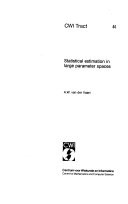 Statistical estimation in large parameter spaces
