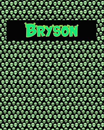 120 Page Handwriting Practice Book with Green Alien Cover Bryson