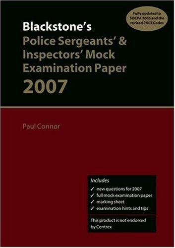 Blackstone's Police Sergeants' Mock Examination Paper