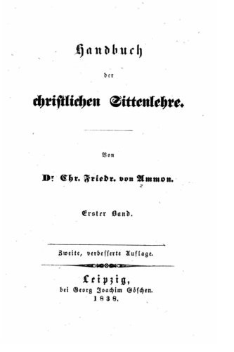 Handbuch der Christlichen Sittenlehre