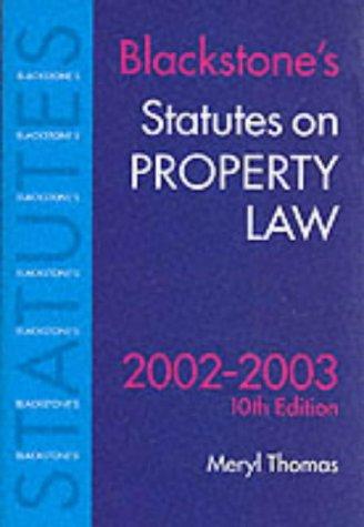 Statutes on Property Law (Blackstone's Statutes)