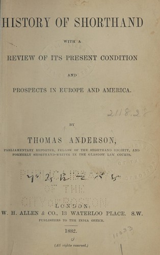 History of shorthand