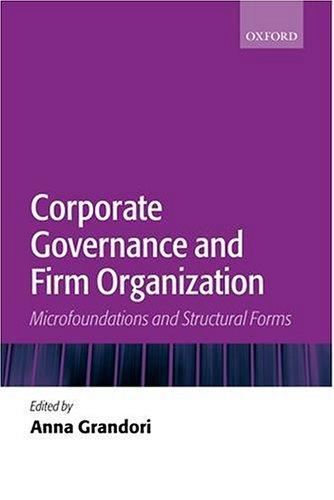 Corporate governance and firm organization