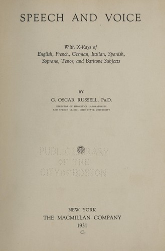 Speech and voice