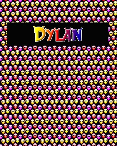 120 Page Handwriting Practice Book with Colorful Alien Cover Dylan