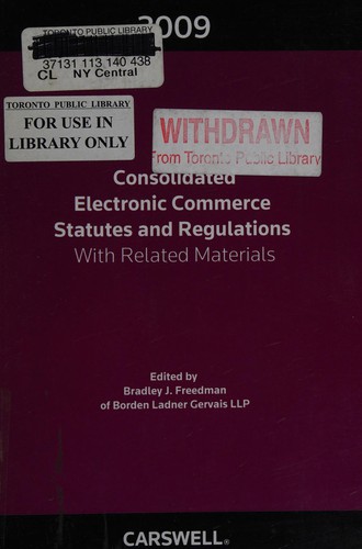 Consolidated electronic commerce statutes and regulations with related materials