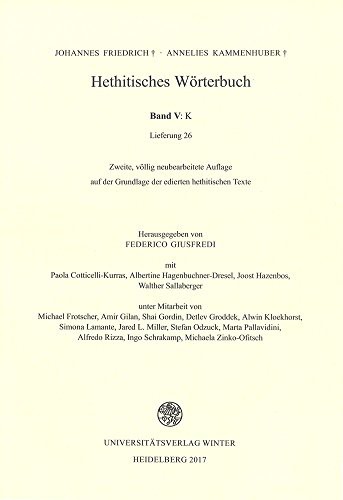 Hethitisches Worterbuch Band V