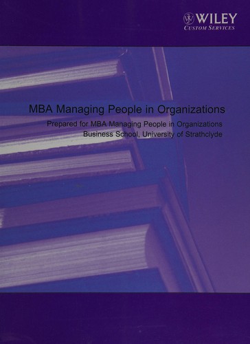 MBA managing people in organisations