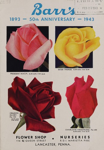 Barr's 1893-1943, 50th Anniversary