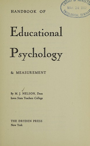 Handbook of educational psychology & measurement