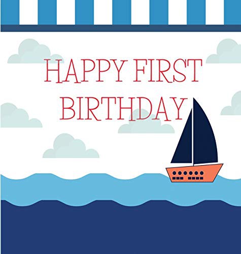 Nautical First birthday guest book