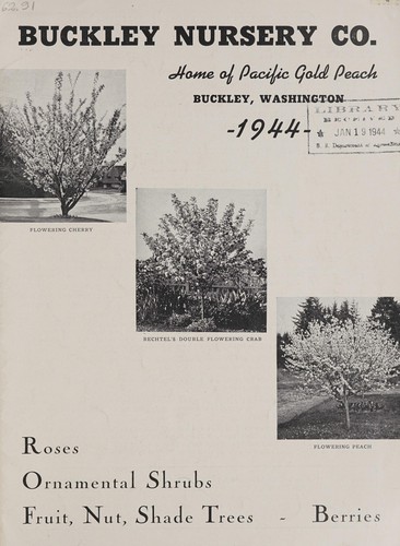Roses, ornamental shrubs, fruit, nut, shade trees, 1944