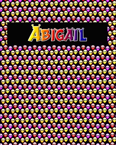 120 Page Handwriting Practice Book with Colorful Alien Cover Abigail