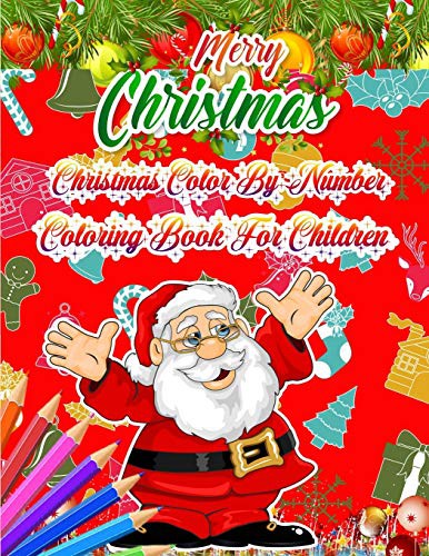 Merry Christmas Christmas Color By Number Coloring BOok for Children