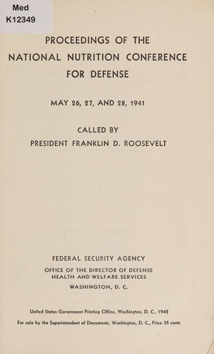 Proceedings of the National Nutrition Conference for Defense