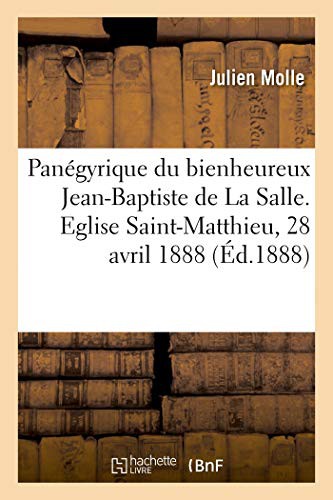 Panégyrique du bienheureux Jean-Baptiste de La Salle