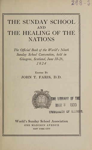 The Sunday school and the healing of the nations
