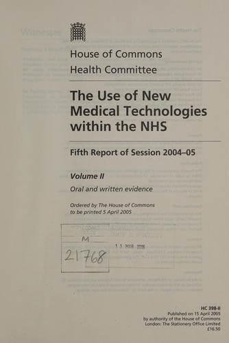 The use of new medical technologies within the NHS