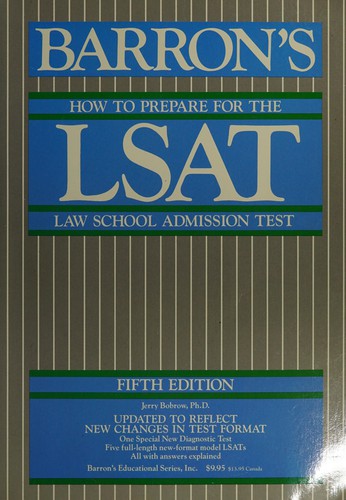Barron's how to prepare for the LSAT, law school admission test