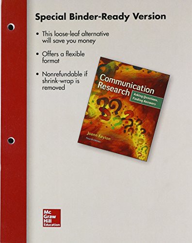 Loose Leaf for Communication Research with Connect Access Card
