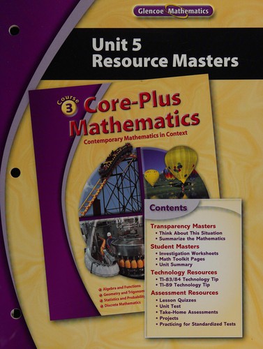 Core-plus mathematics resource masters
