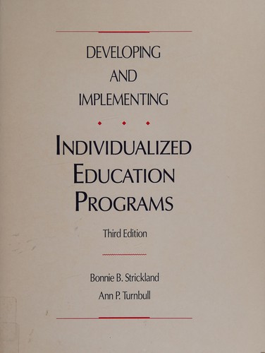 Developing and implementing individualized education programs