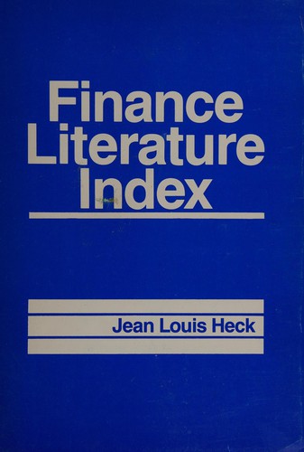 Finance Literature Index